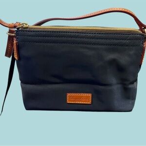 Dooney & Bourke Navy Blue and Brown Mini Bag